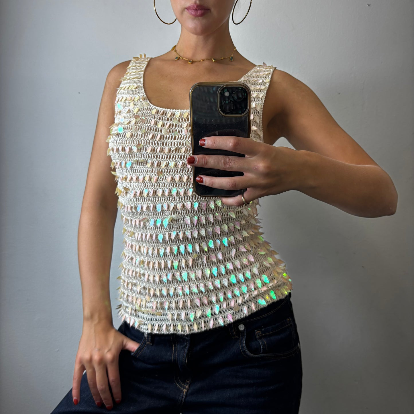 sequin top