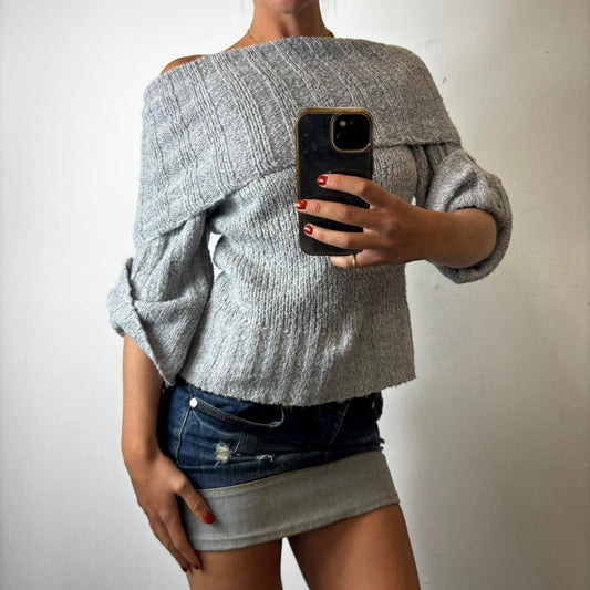 grey knit jumper