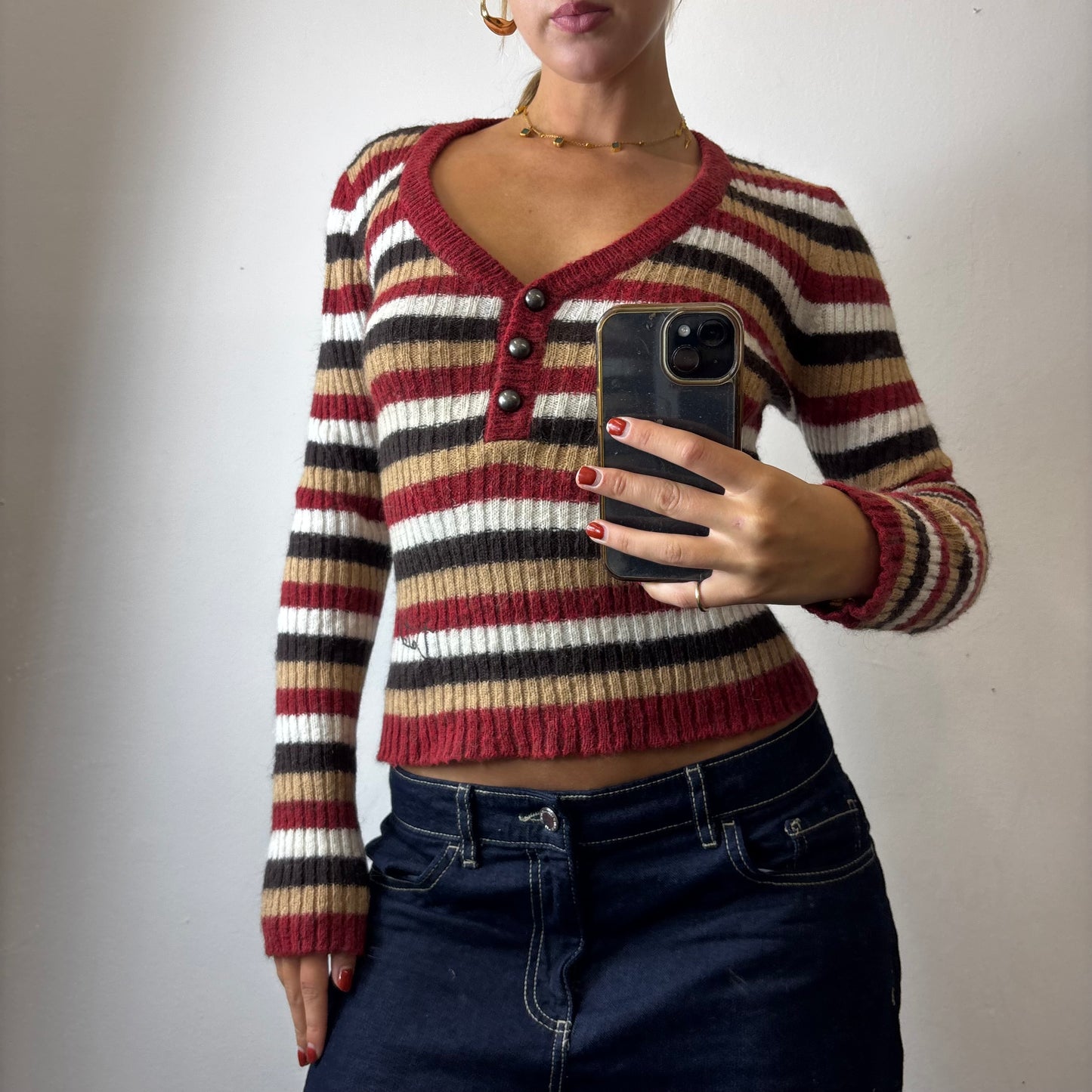 stripey knit jumper