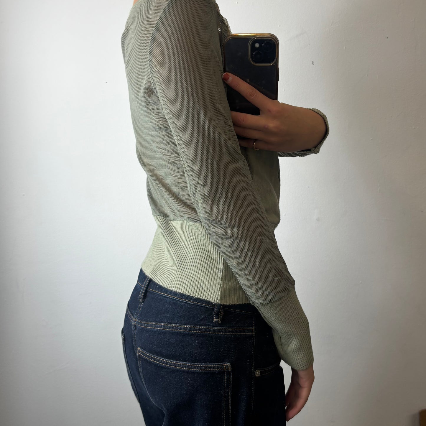 khaki ‘8’ top