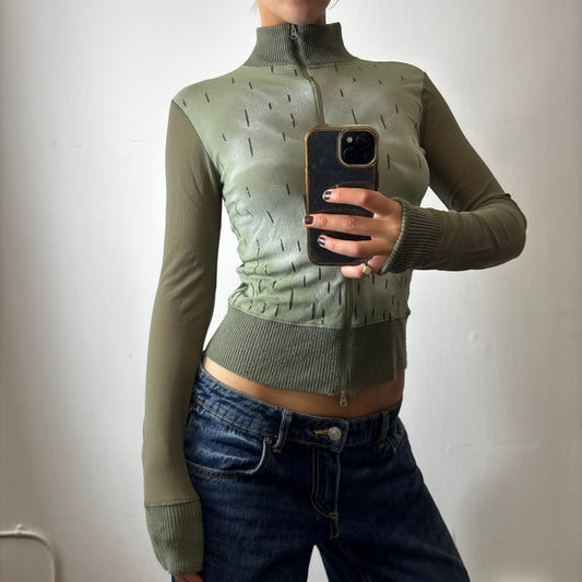 vintage mesh zip up