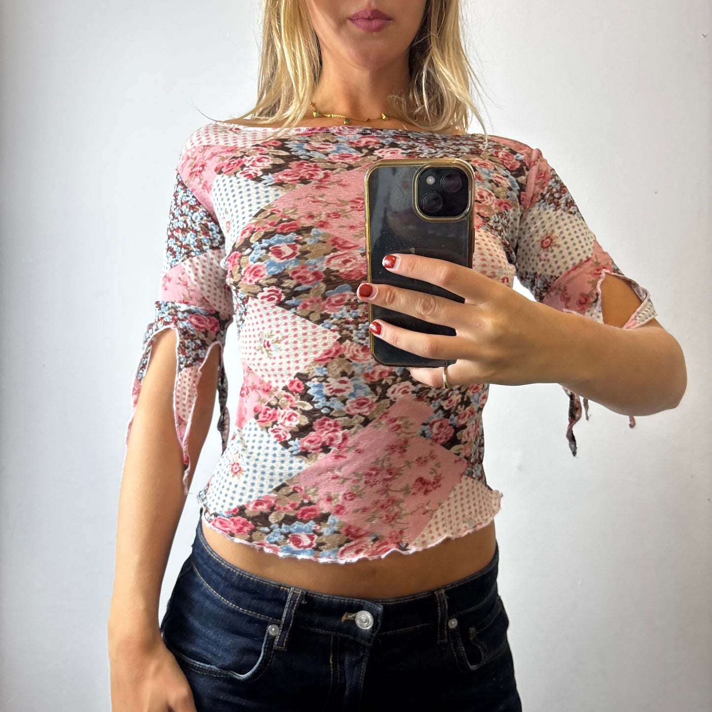 mesh floral top