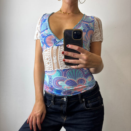 tie back floral top