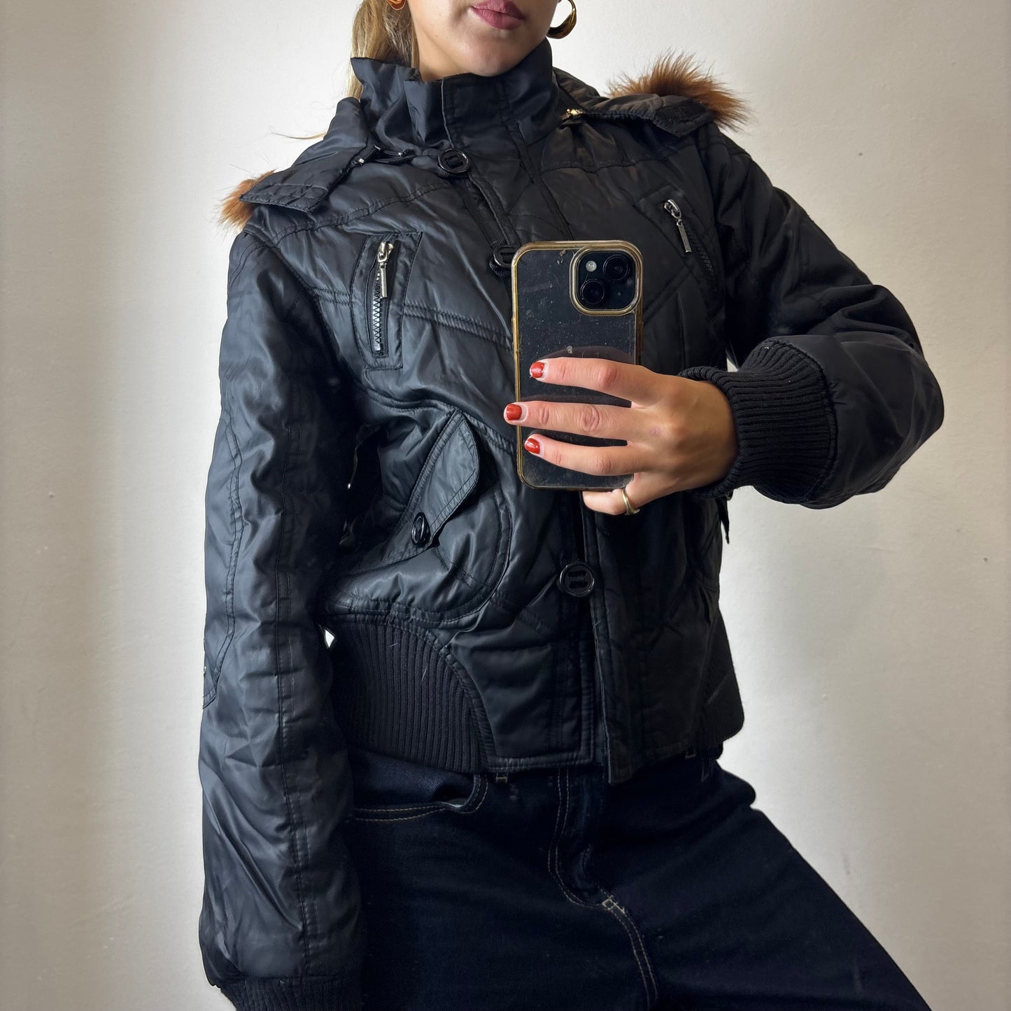 puffer jacket with hood