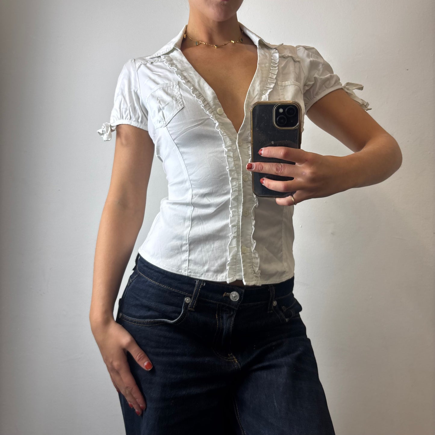 white broderie shirt