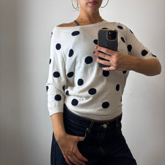polkadot knit top