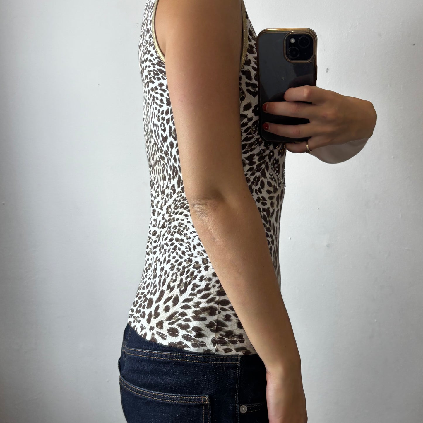 animal print top