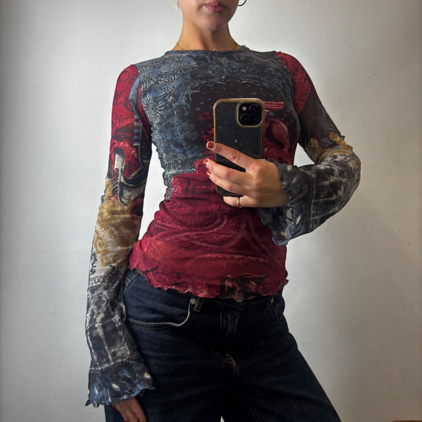 save the queen top (vintage designer)