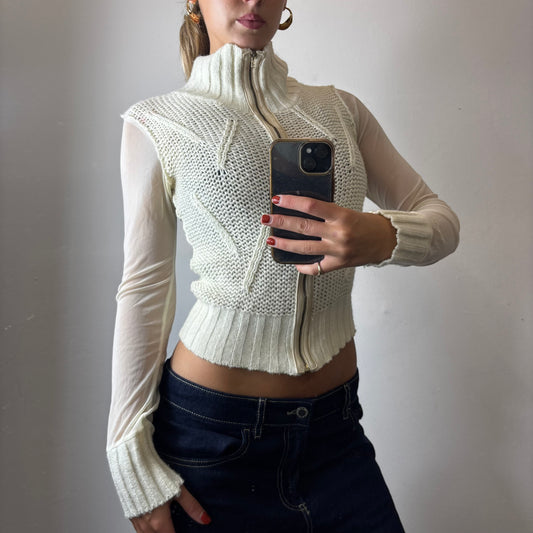 knit zip up