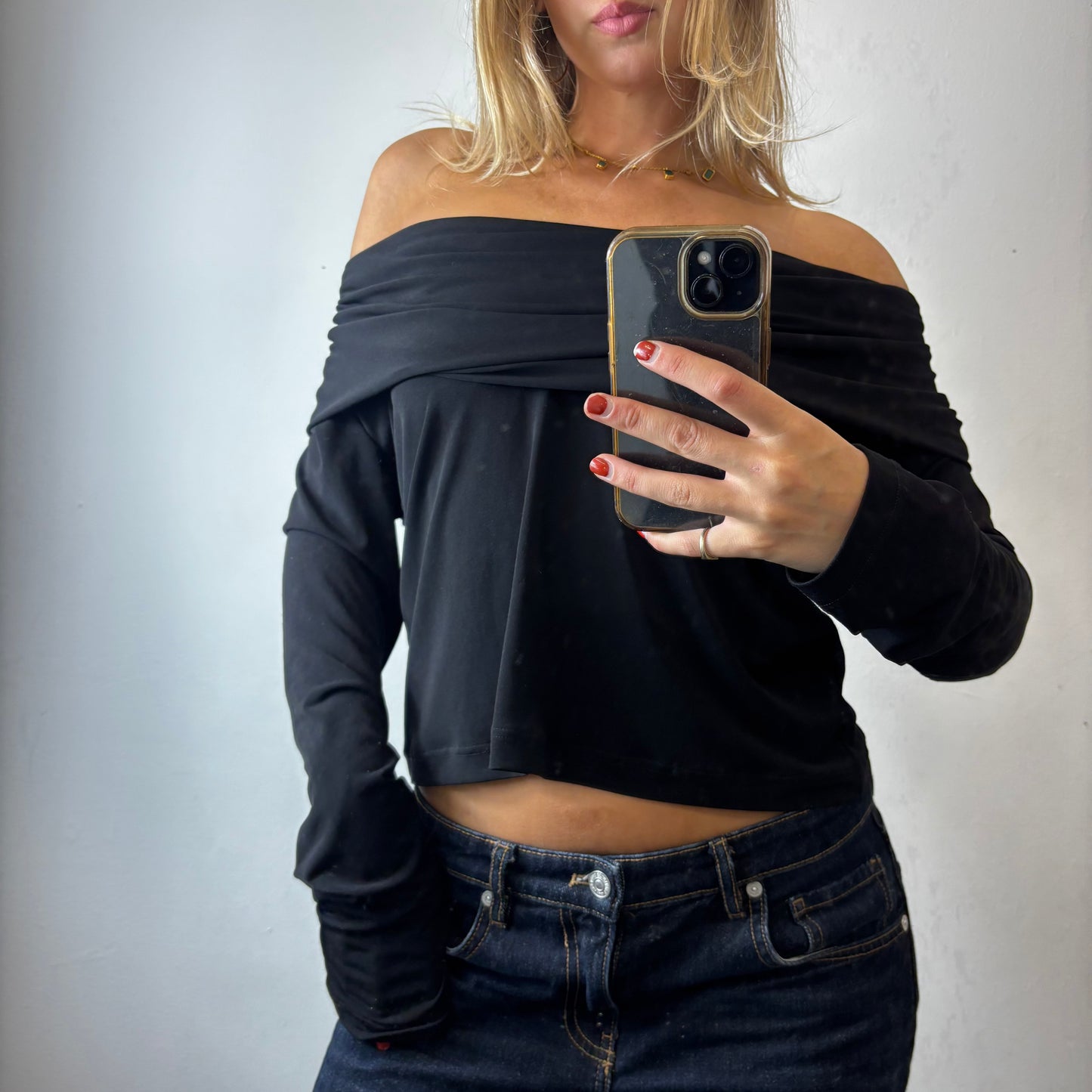 slinky off the shoulder top