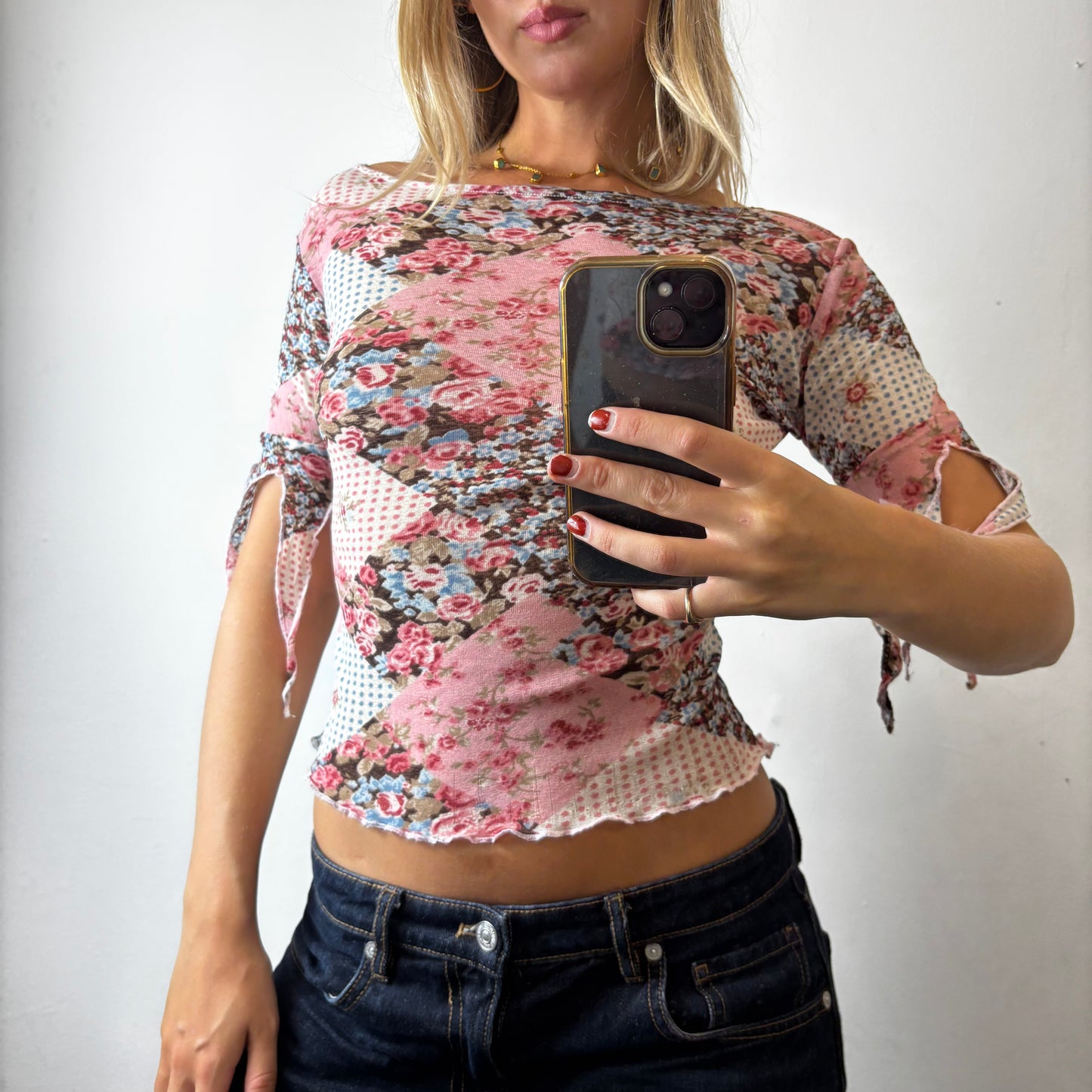 mesh floral top