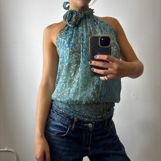 vintage mesh halter top