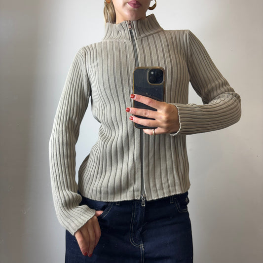 knit zip up