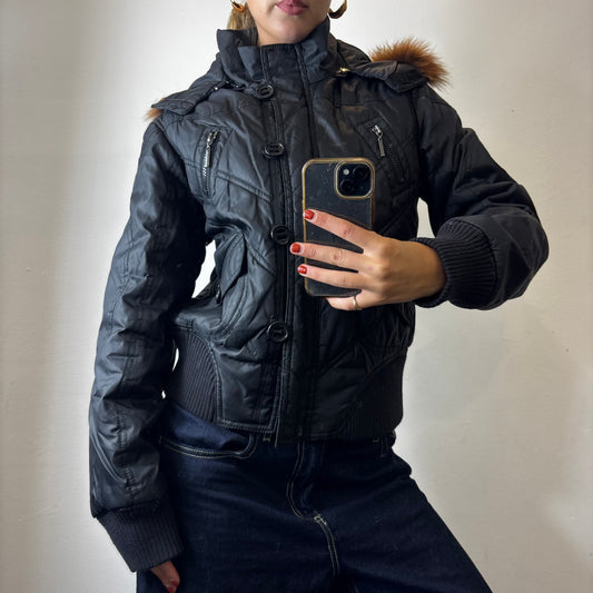 puffer jacket with hood