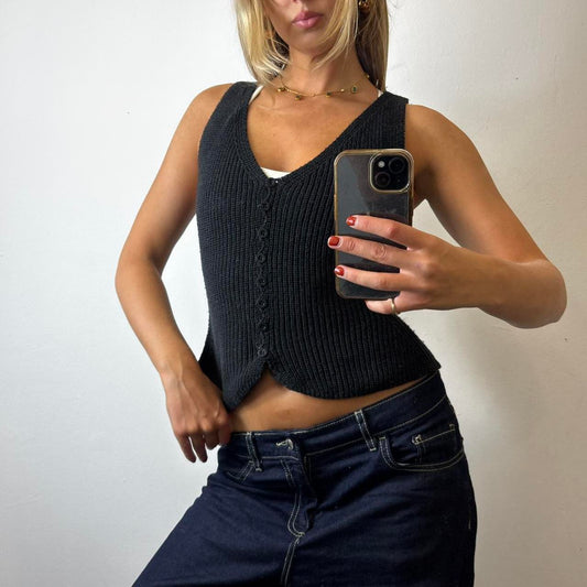 ribbed button up top