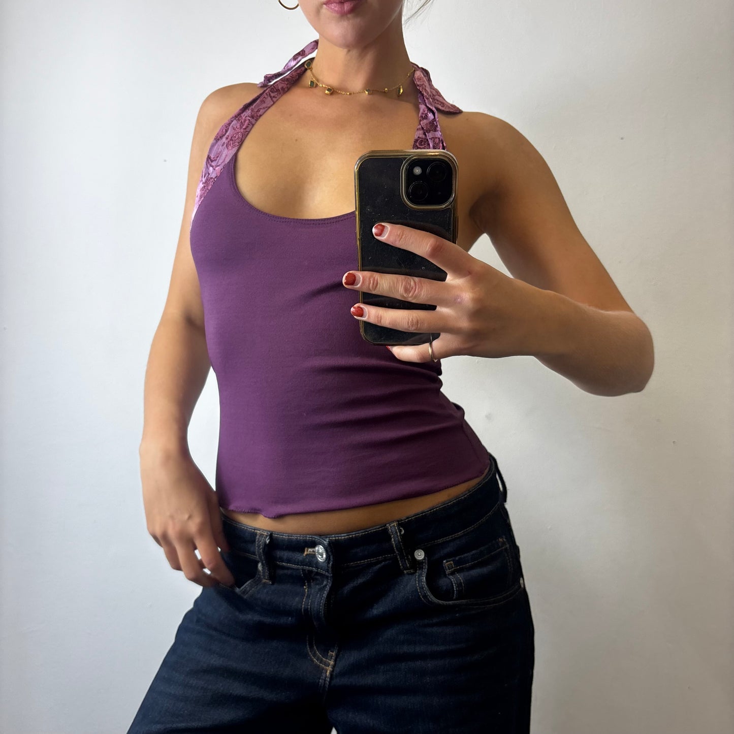purple halter top