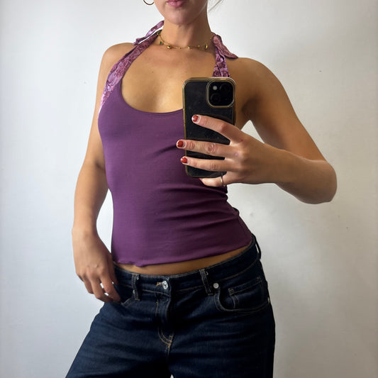 purple halter top