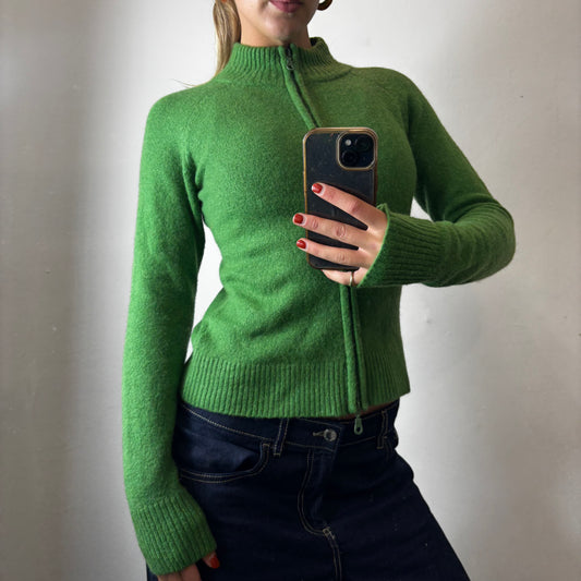 knit zip up