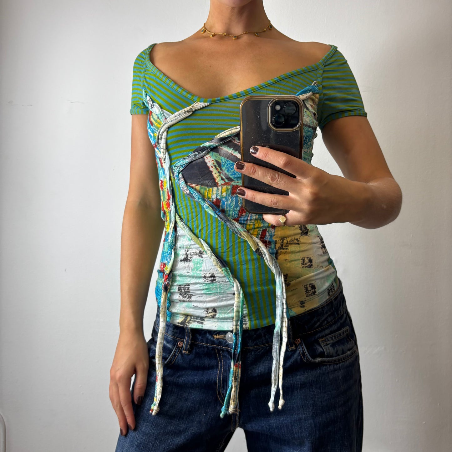 vintage green top