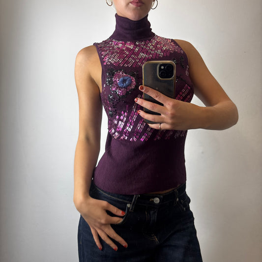 knit beaded top