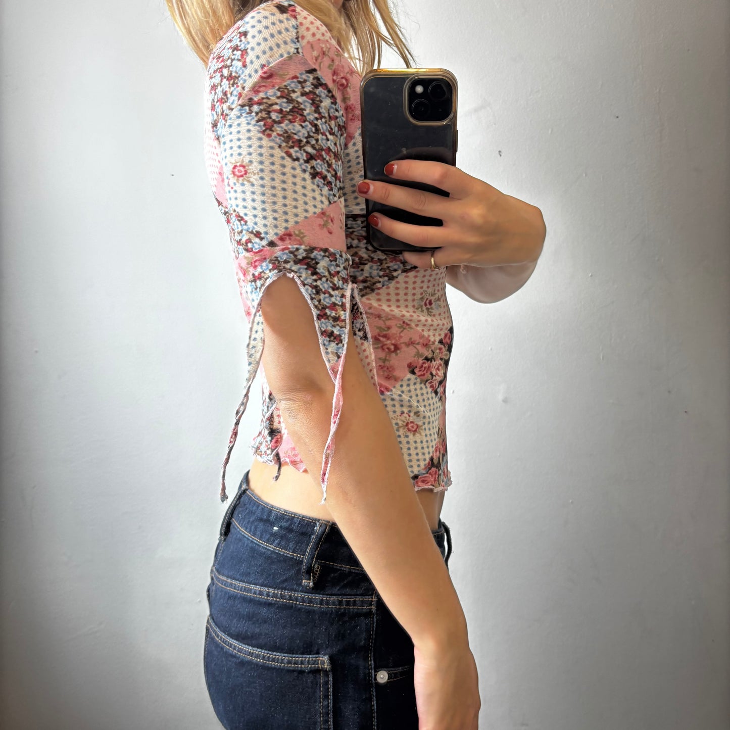 mesh floral top