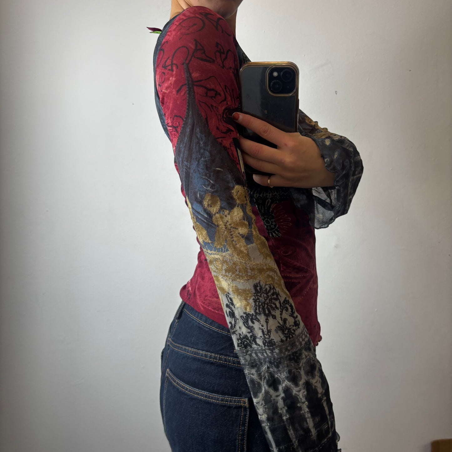 save the queen top (vintage designer)