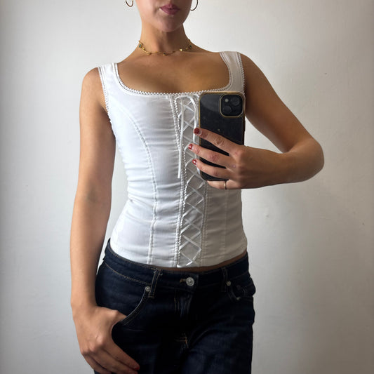 milkmaid lace up top