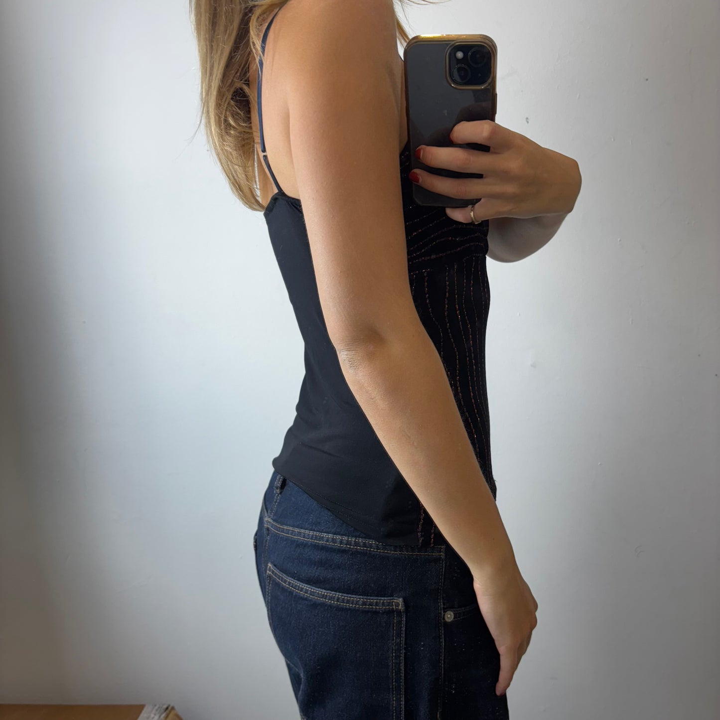 glitter cami top