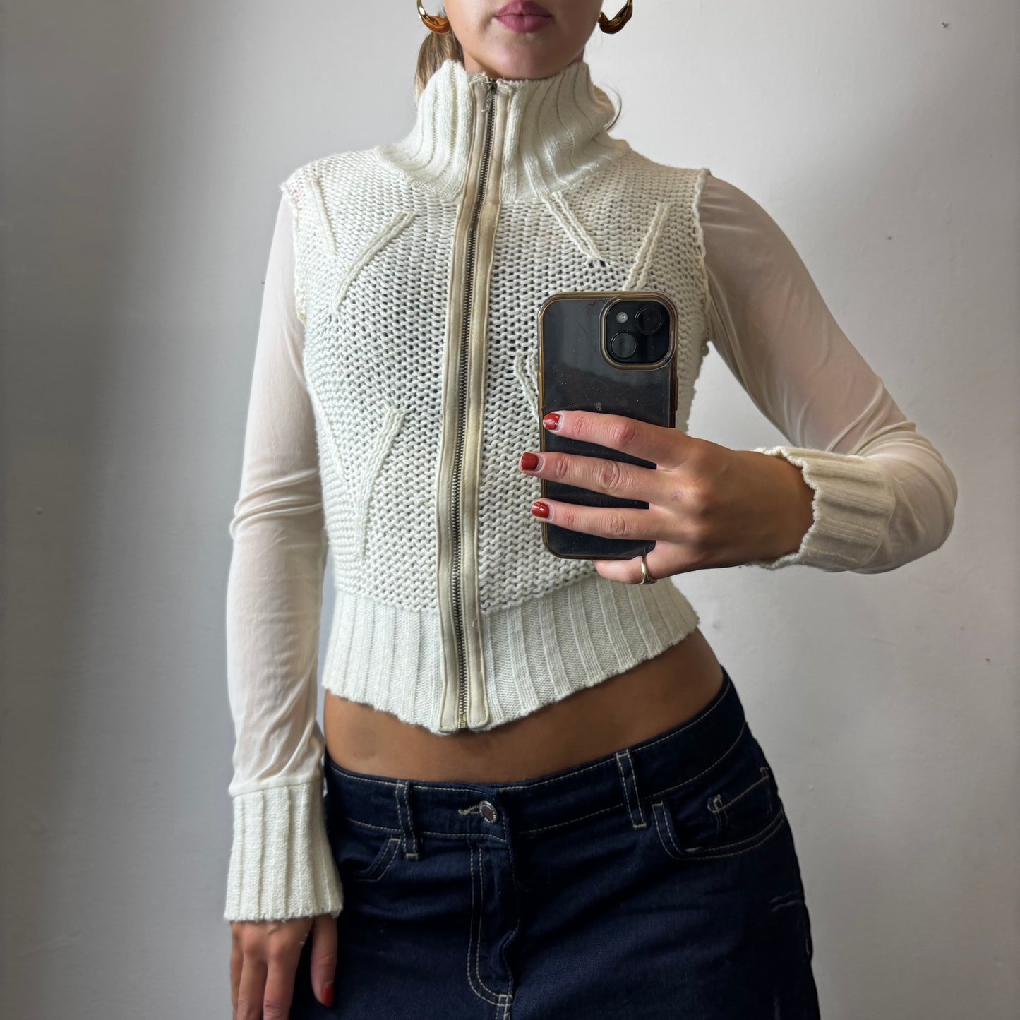 knit zip up