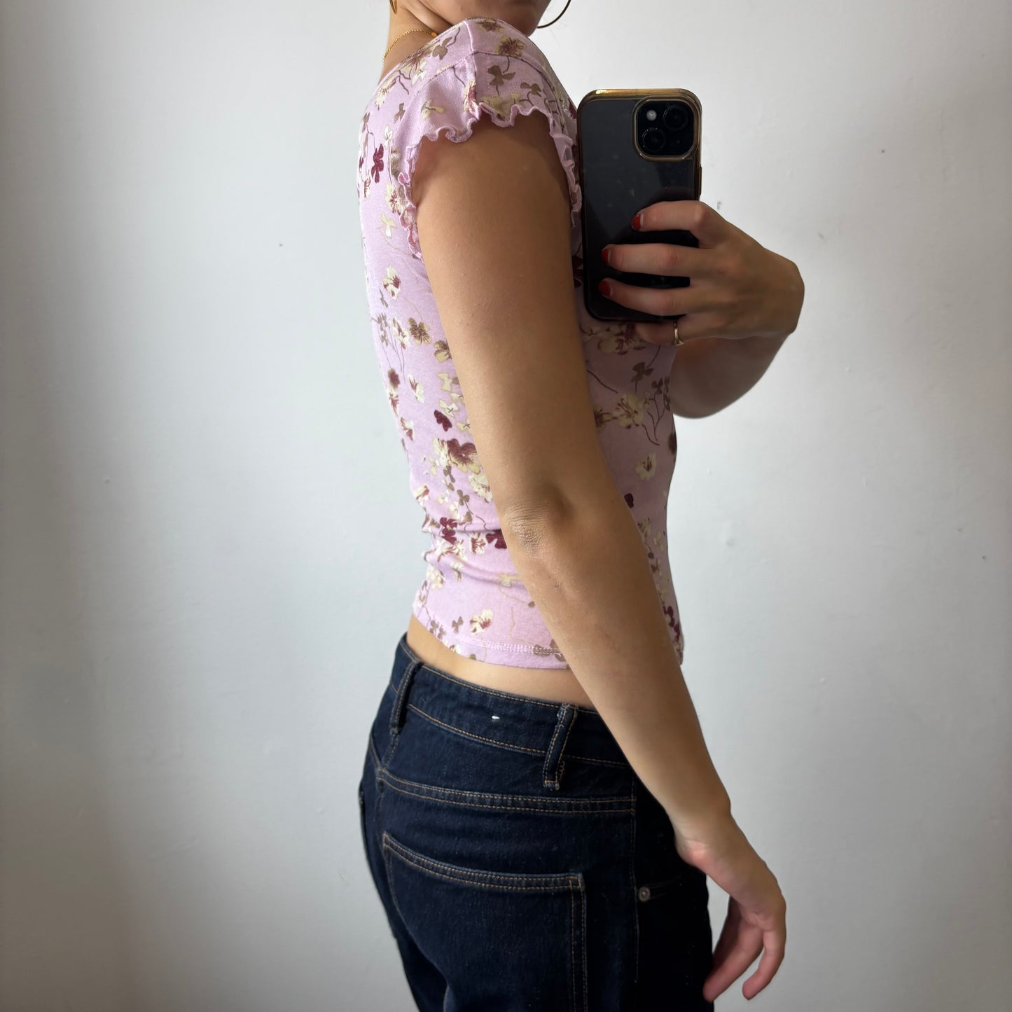 pink mesh top