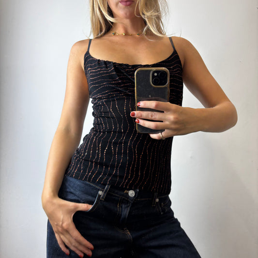 glitter cami top