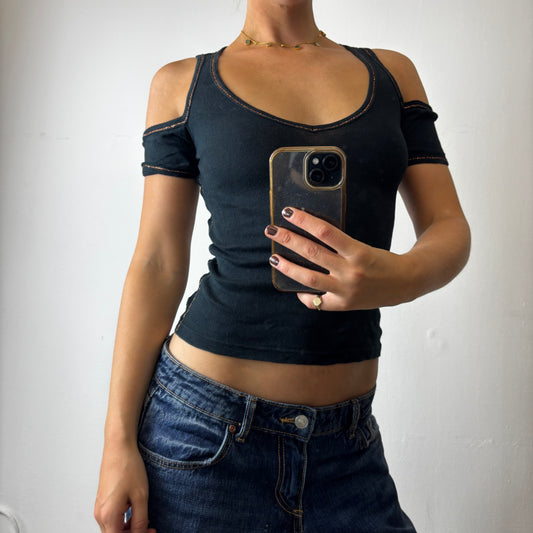vintage cold shoulder top