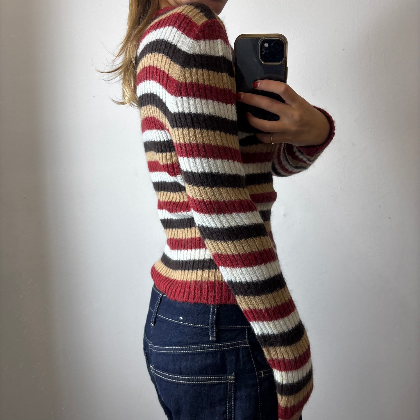 stripey knit jumper