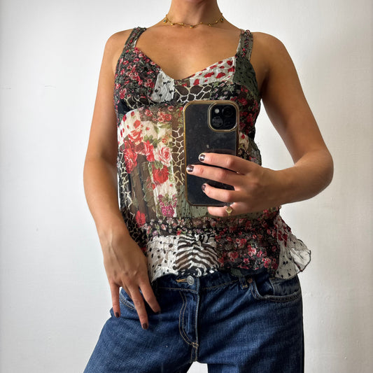 vintage mesh cami top