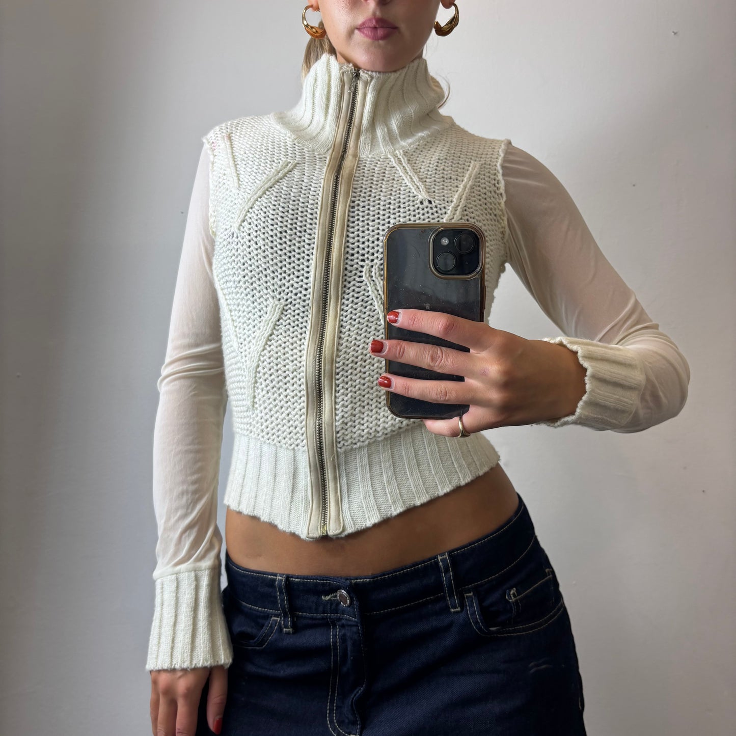 knit zip up