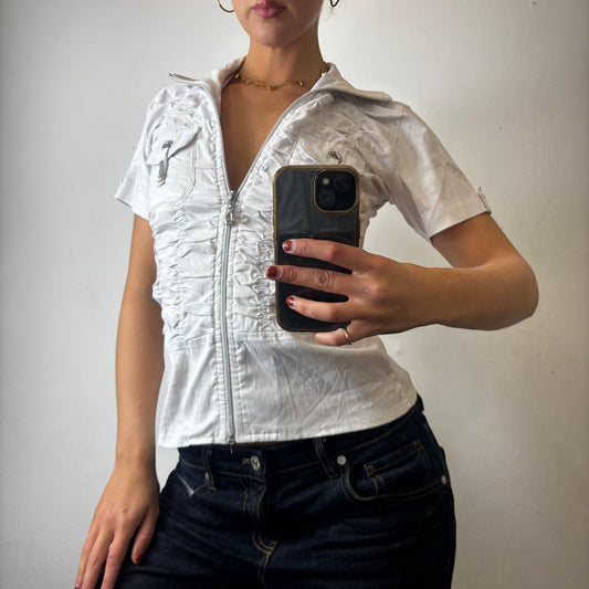 zip up shirt top