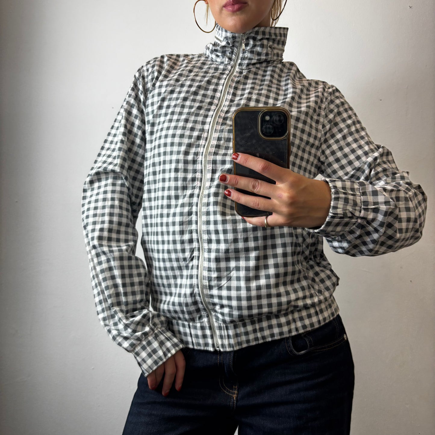 gingham jacket