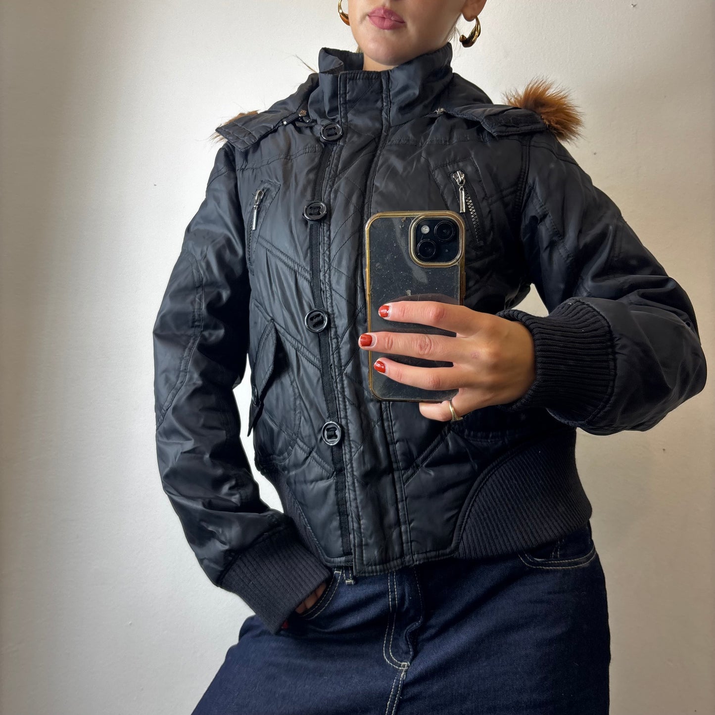 puffer jacket with hood